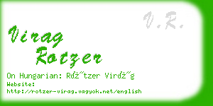 virag rotzer business card